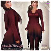 [V/W] Woods Rough Tunic Vinegar - Medieval Fantasy fitmesh tattered dress; includes leggings w/ Omega applier