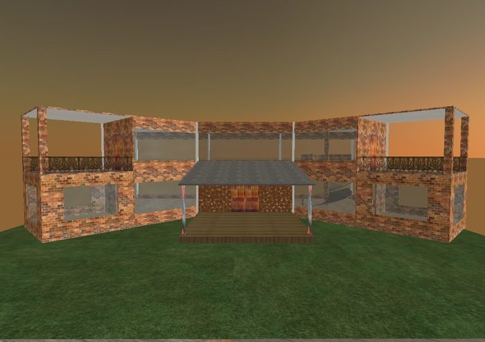 Red Brick 2 deck house 112 prim