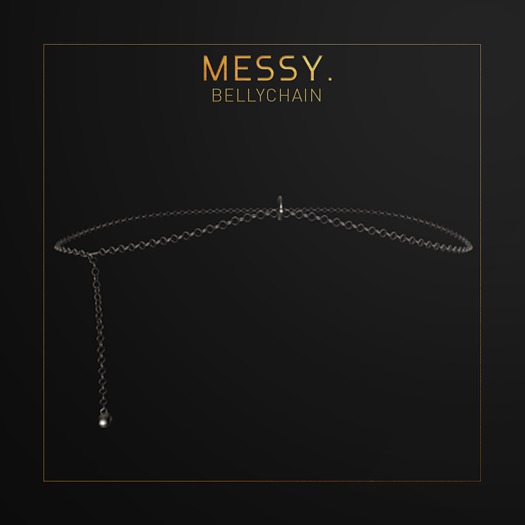 Messy. Bellychain Black