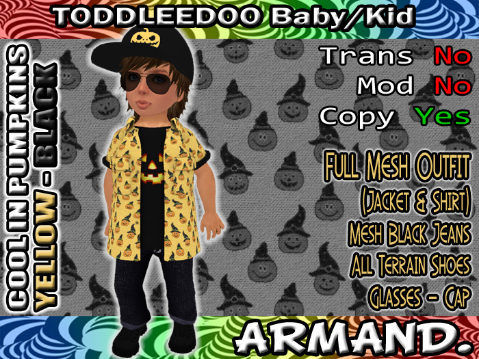 --ARMAND-- COOL IN PUMPKINS - YELLOW-BLACK