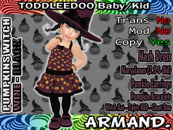 --ARMAND-- PUMPKINS WITCH - WINE-BLACK