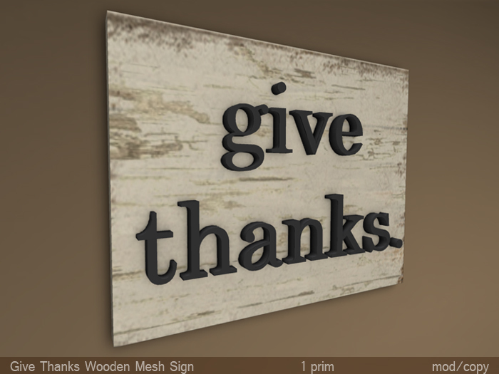 Give Thanks Mesh Wooden Sign