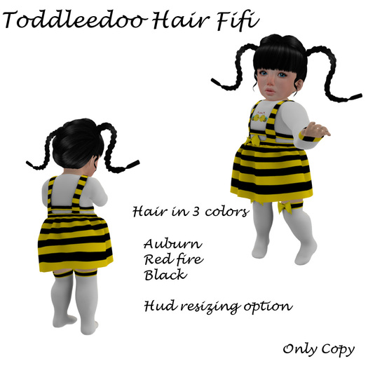 Toddleedoo Hair Fifi Black & Red