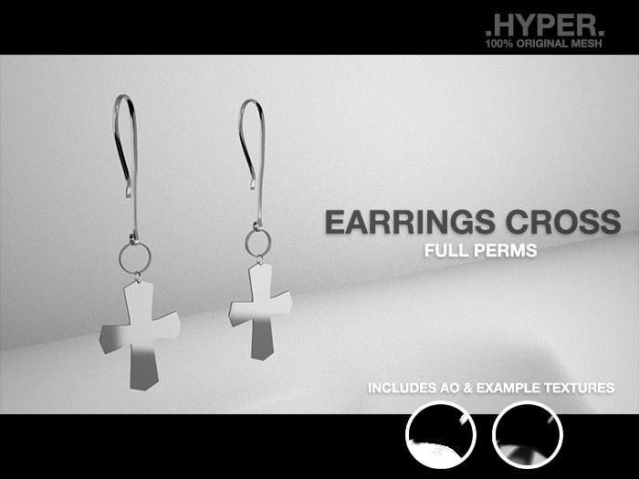 .Hyper. earrings cross_full perm__