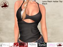 (Eva's Temptation) Lana Mesh Halter Top Black