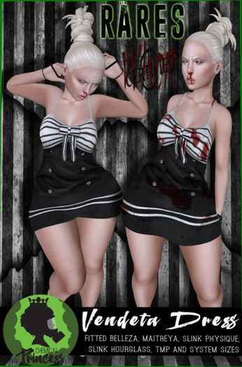 Chemical Princess {Vendeta Dress BLK BLOOD} RARE