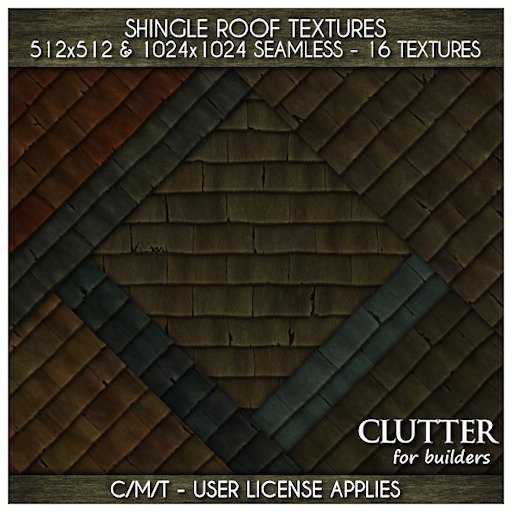Clutter for Builders - Shingle Roof Textures