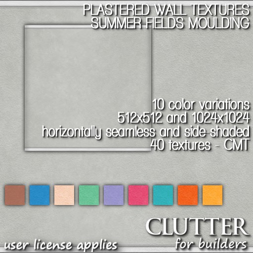 Clutter for Builders - Plastered Wall Textures Moulding SF