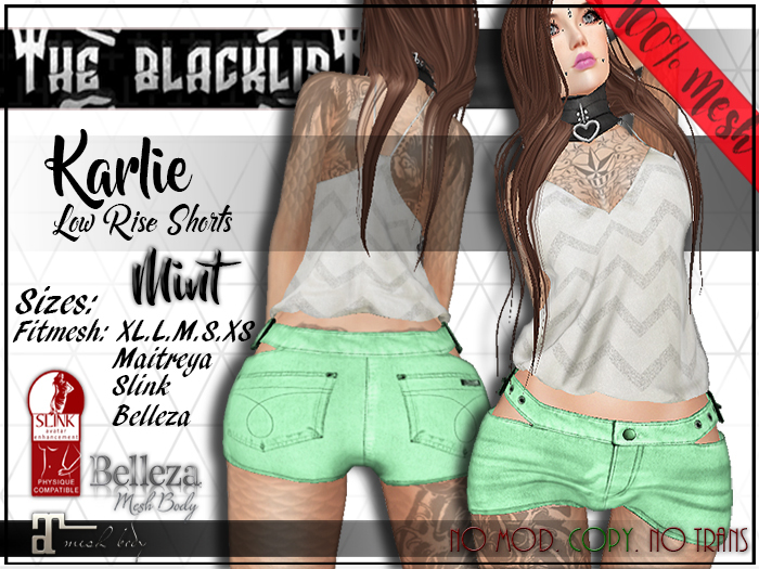 [Blacklist] - Low Rise Shorts - Mint(Unpacker - Hud) - WEAR