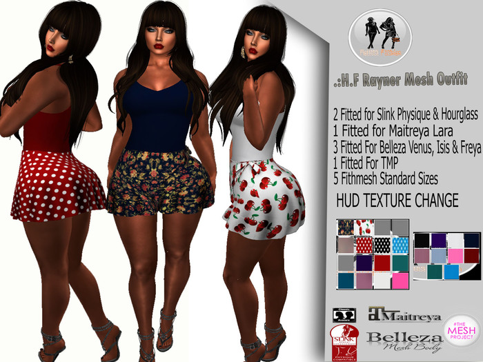 .:H.F Rayner Mesh Top & Skirt (HUD TEXTURE CHANGE)