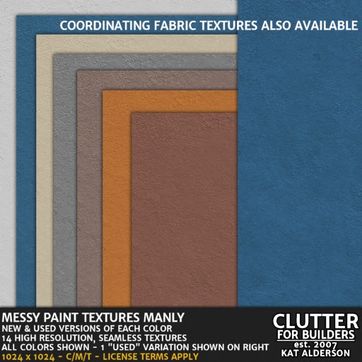 CLUTTER - Messy Paint Textures Manly - 14PK