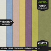 CLUTTER - Messy Paint Textures Vineyard - 14-PK