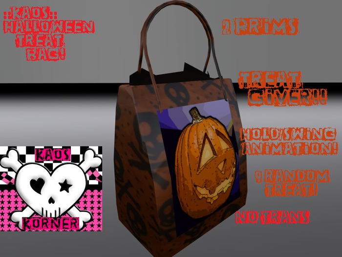 ::KAOS:: Halloween Treat Bags-Skulls