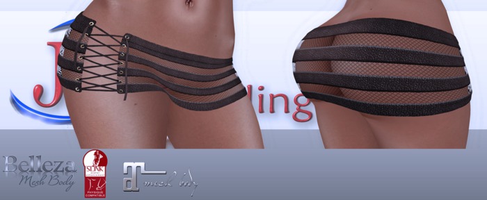 J.C Gau skirt couro