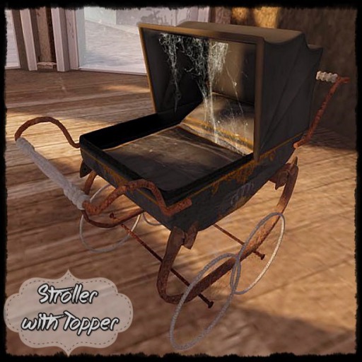 ! {SPS} Antique Stroller w/Topper