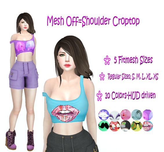 -=Shein=- Off-Shoulder Croptop HUD-Driven