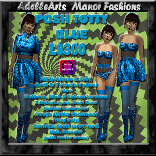 Second Life Marketplace AdelleArts Posh Totty Blue second-life-marketplace-adellearts-posh-totty-blue