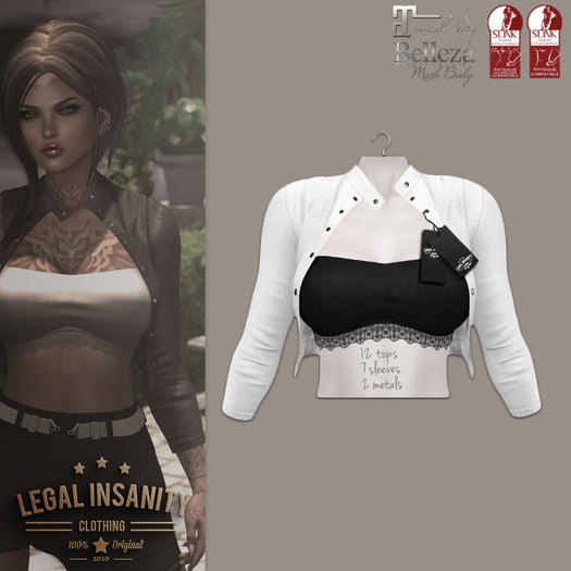 Legal Insanity - Coco leather jacket white