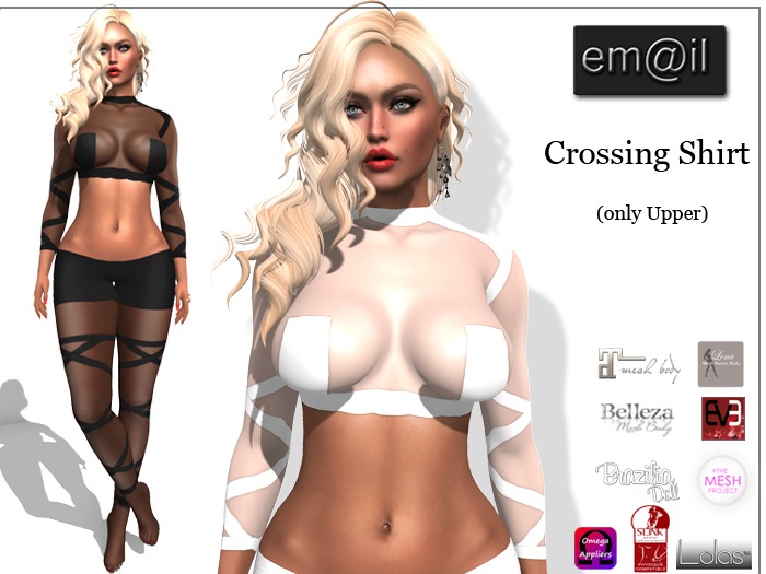 em@il-Crossing Shirt-White