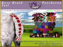 *E* RealHorse Rose Braid Tail [BOXED] RH Percheron