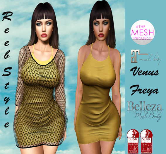 543-Reeb sTyle SElin Yellow Dress