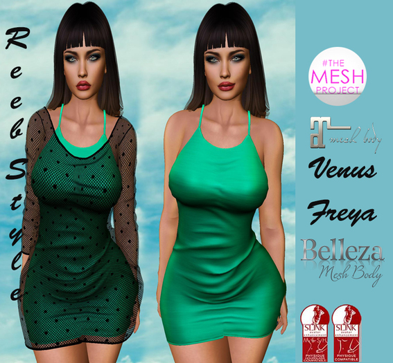 548-Reeb sTyle Selin Green Dress