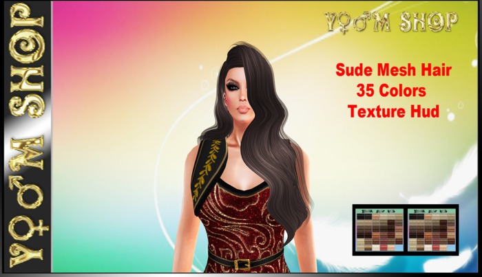YM SHOP_Sude Mesh Hair