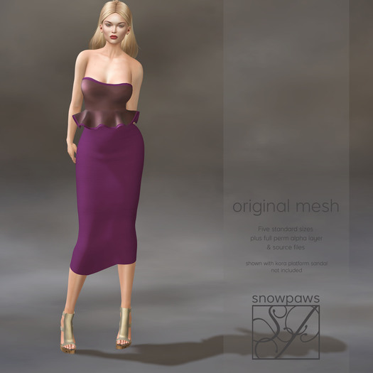 Mille Strapless Ruffle Dress - DEMO