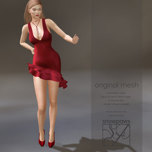 Snowpaws - Soma Ruffle Dress - DEMO