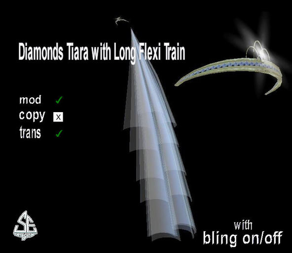 Diamonds Tiara and train BOXED