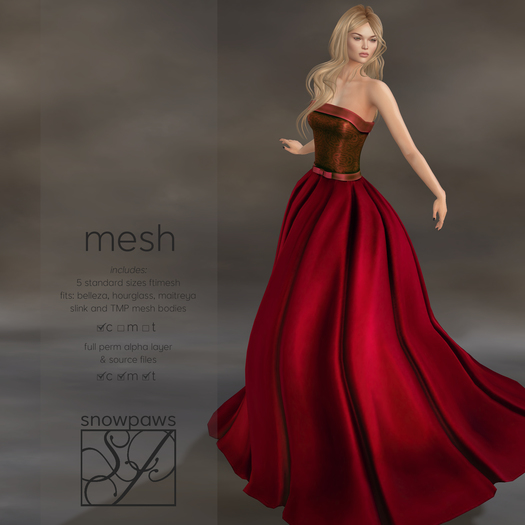 Snowpaws - Nevaeh Red Gown
