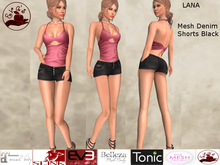 (Eva's Temptation) Lana Denim Shorts Black
