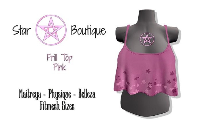 *Star Boutique* Frill Top Pink
