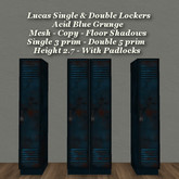 Luca Single & Double Lockers Acid Blue Grunge