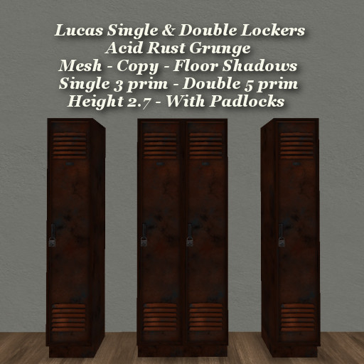 Luca Single & Double Lockers Acid Rust Grunge