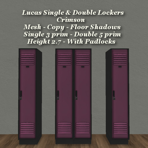Luca Single & Double Lockers Crimson