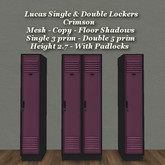 Luca Single & Double Lockers Crimson