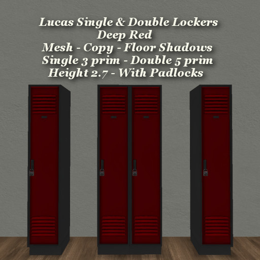 Luca Single & Double Lockers Deep Red