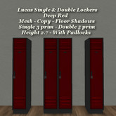 Luca Single & Double Lockers Deep Red