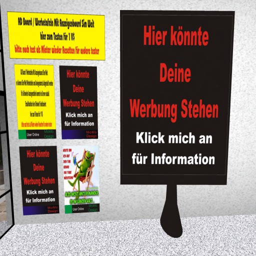 Werbetafel mit Anzeigentafel BOX Komplett in Deutsch