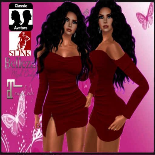 Dress -dark red -14)