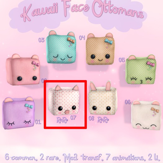 Kawaii Face ottoman Piggy RARE