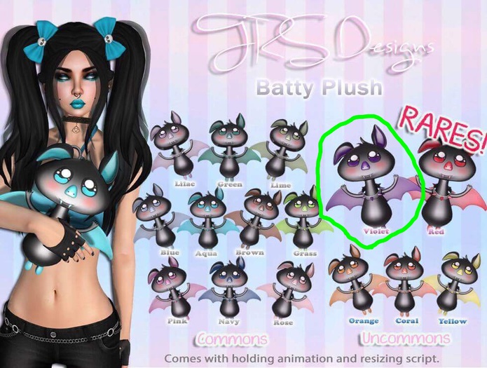 Batty Plush Rare Violet Rare