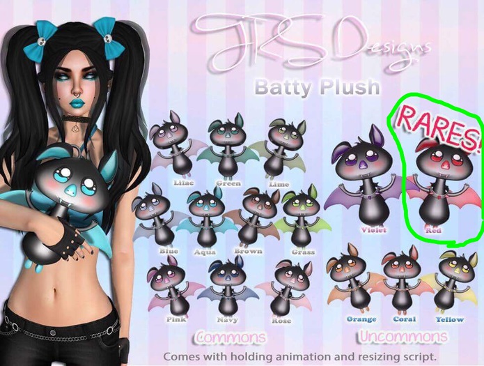 Batty Plush Rare Red Rare