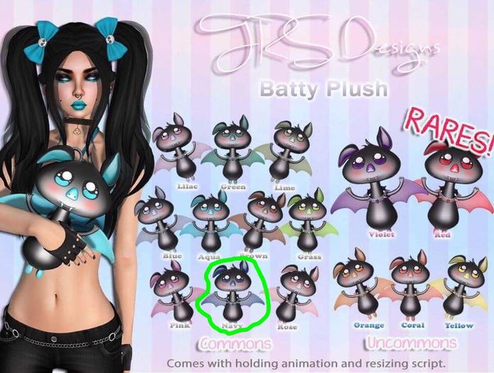 Batty Plush Common Navy