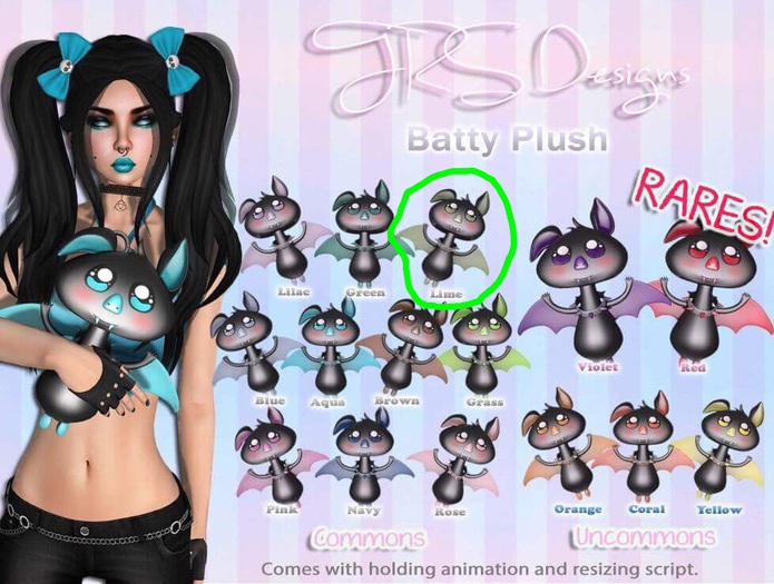 Batty Plush Common Lime