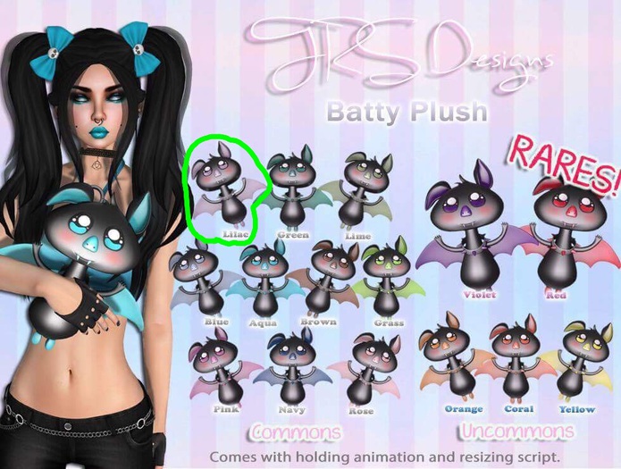 Batty Plush Common Lilac