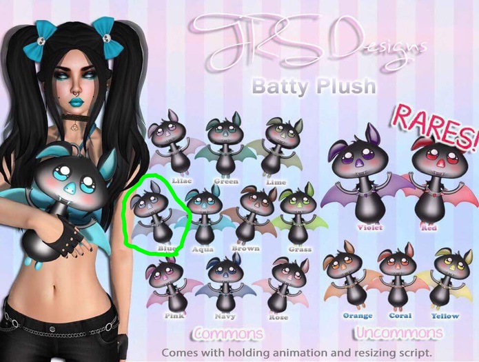 Batty Plush Common Blue