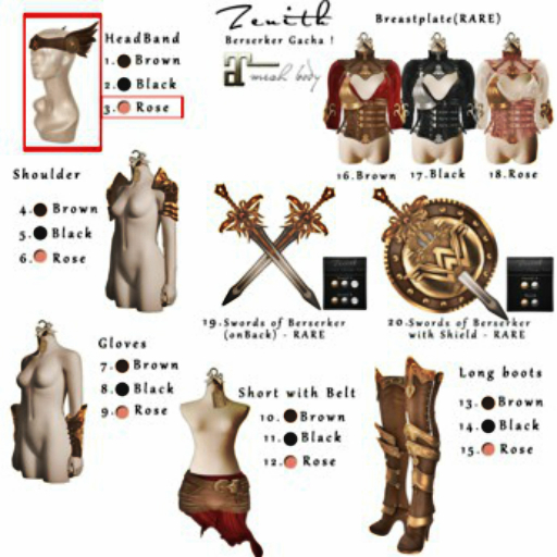 =Zenith=Berserker HeadBand(Rose)