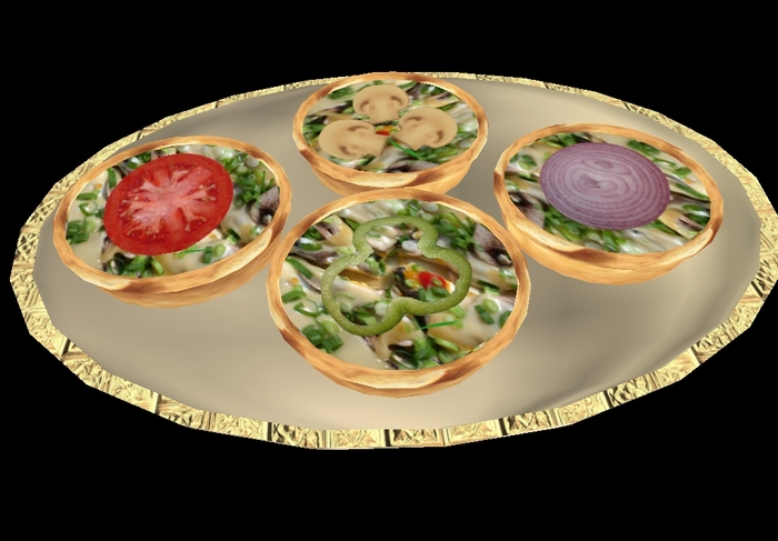Divivity Mini Spinach Quiche with Fresh Veggie Toppings